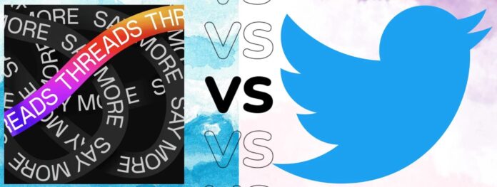 threads logo versus twitter logo